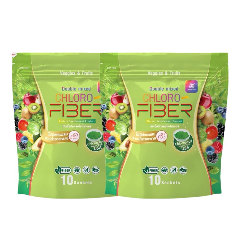 Yaaleeyah Double Mixed Chloro-Fiber Veggies & Fruits 10 Sachets - Set of 2