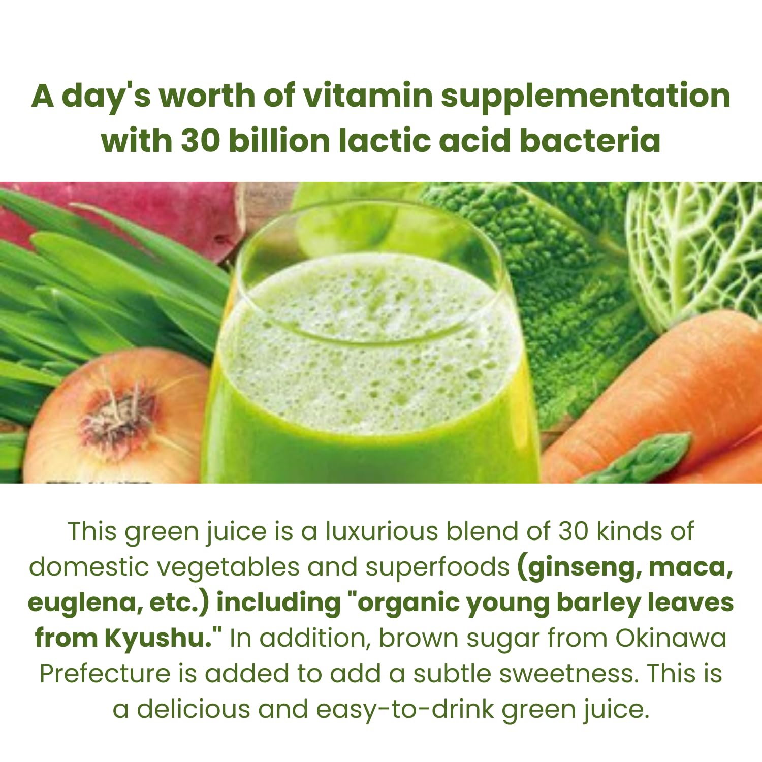 Yamamoto Kanpoh Superfood Green Powder Drink with Barley Young Leaves and 30 Types of Vegetables, 12 Vitamin Blends - 100% Japanese Green Powder Juice in 32 Sachets for Daily Nutrition