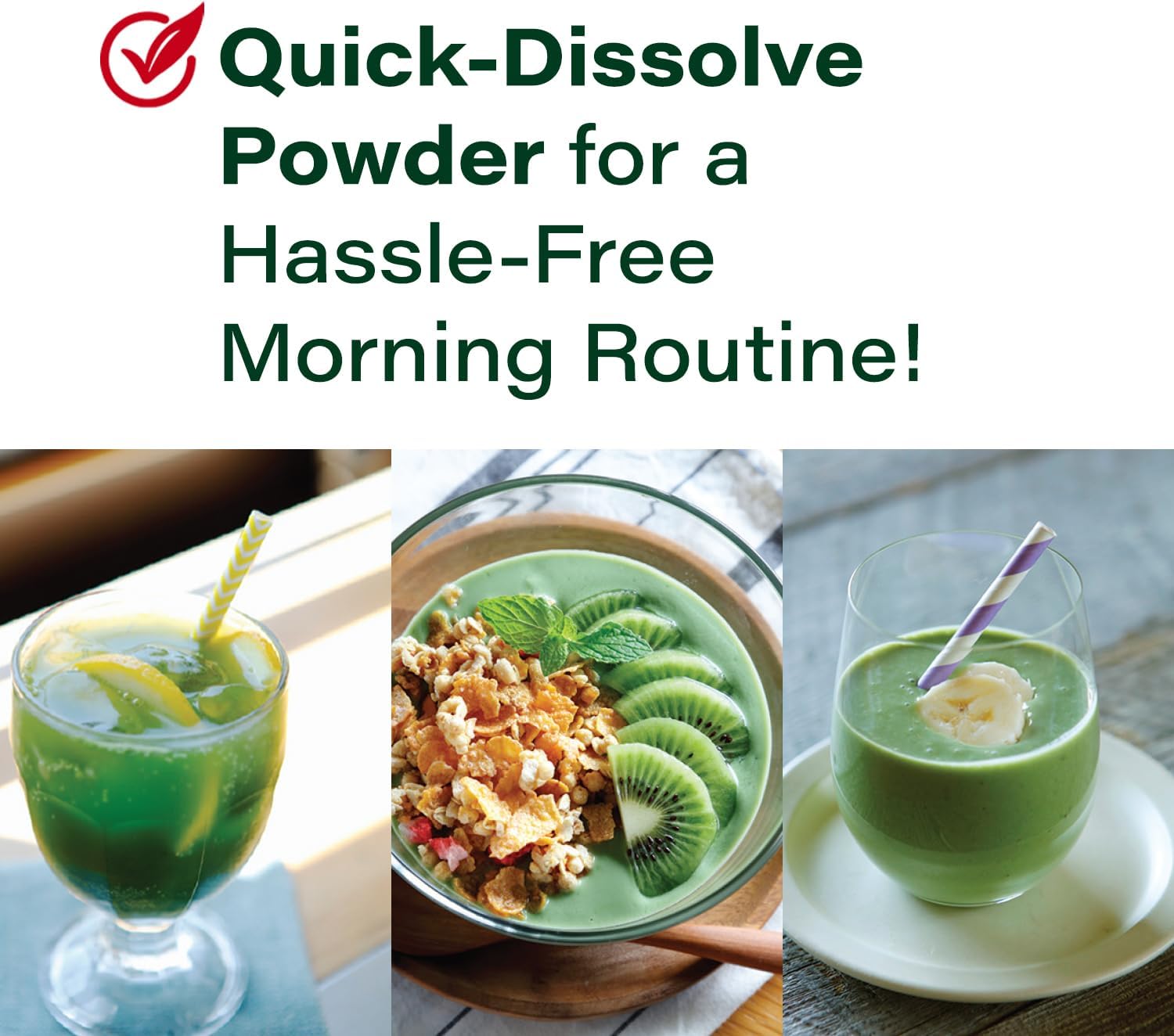 Yamamoto Kanpoh Young Barley Grass & Kale Powder - Japan's Green Superfood for Health & Vitality - 100% Vegan & Gluten-Free - 88 Sachets