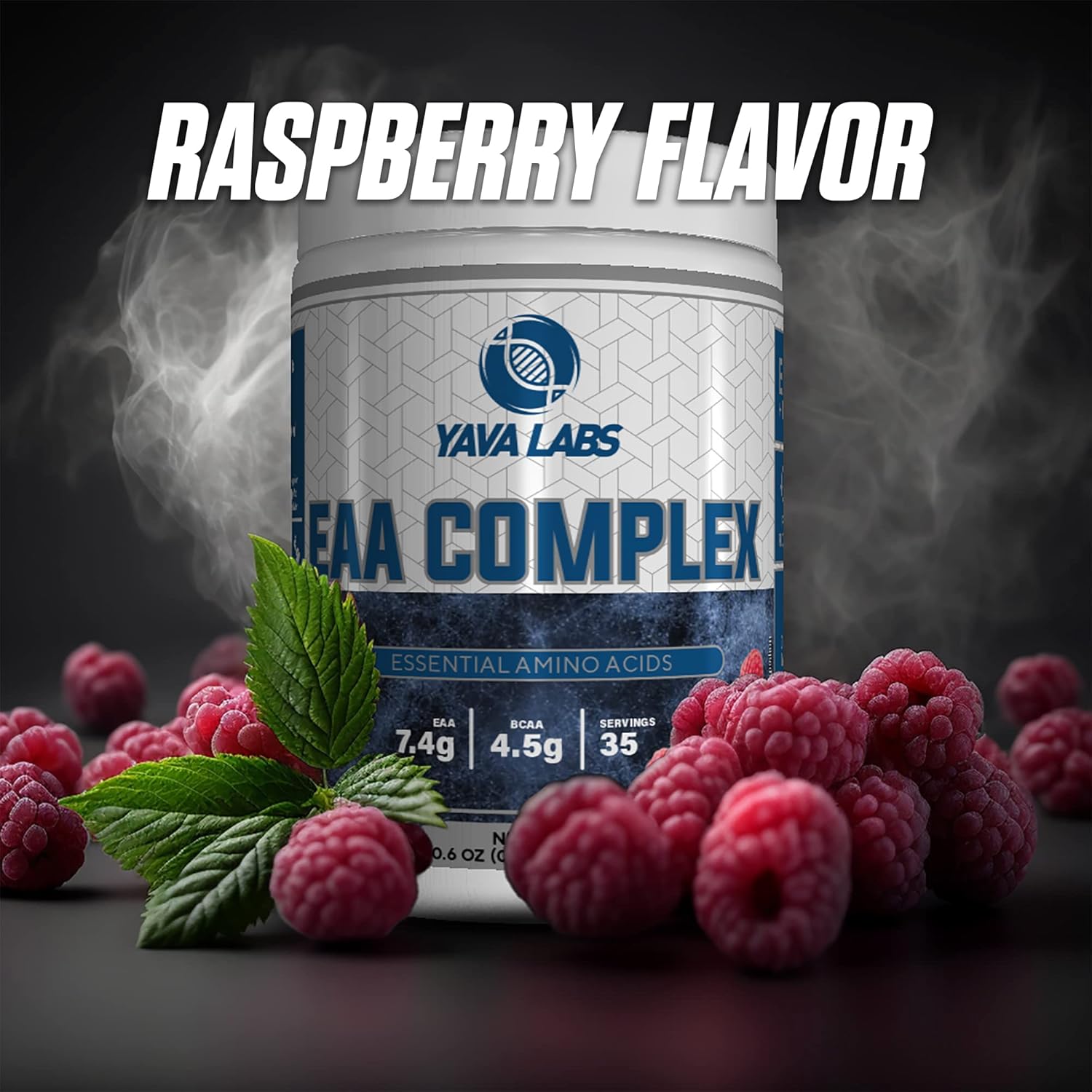 Yava Labs Essential Amino Acid Complex Supplement (Raspberry Flavor)