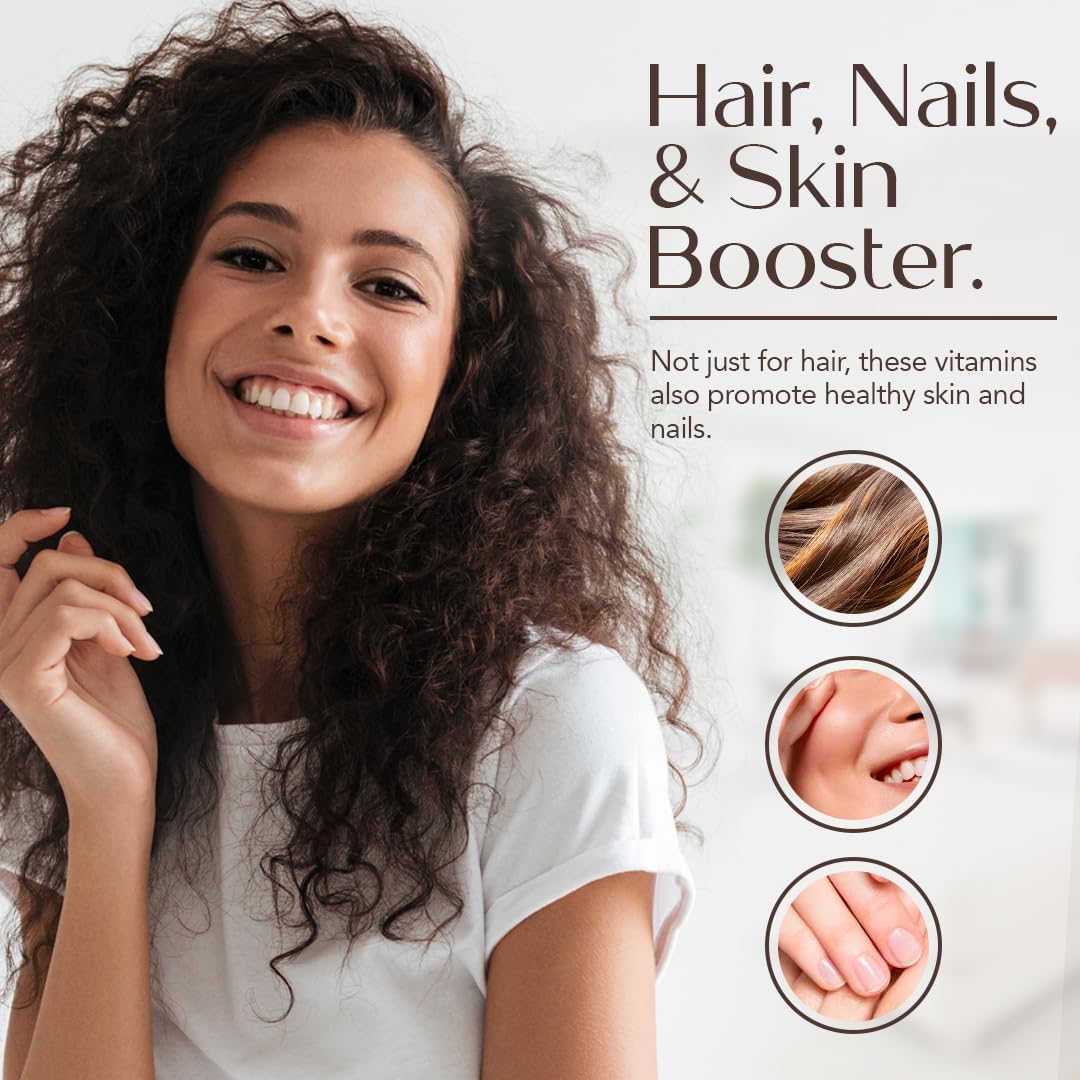 Yeguada La Reserva Hair, Skin, and Nails Gummies - 5000 mcg Biotin, Vitamin E & C - 60 Pieces