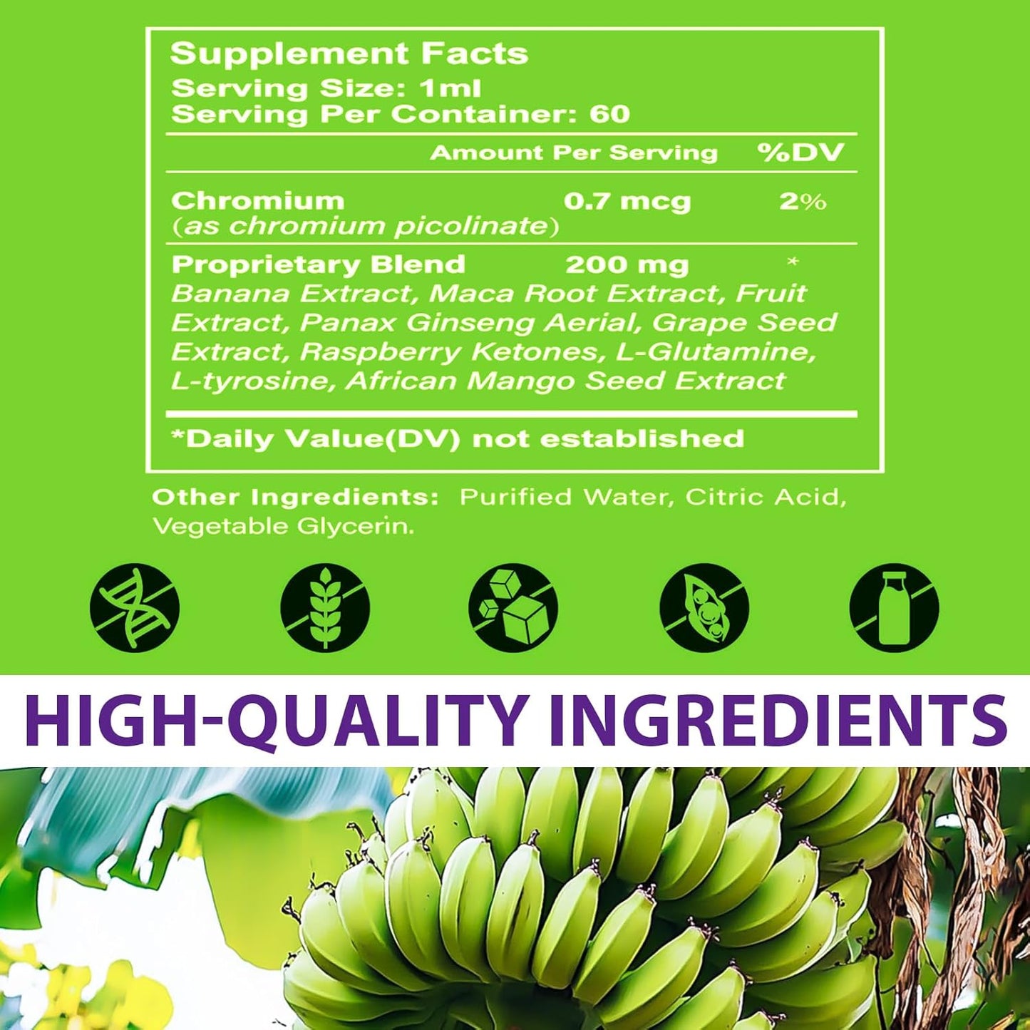 YESNATURE Ultra Strength Banana Drops for Gut Health and Detox - Natural Liquid Supplement