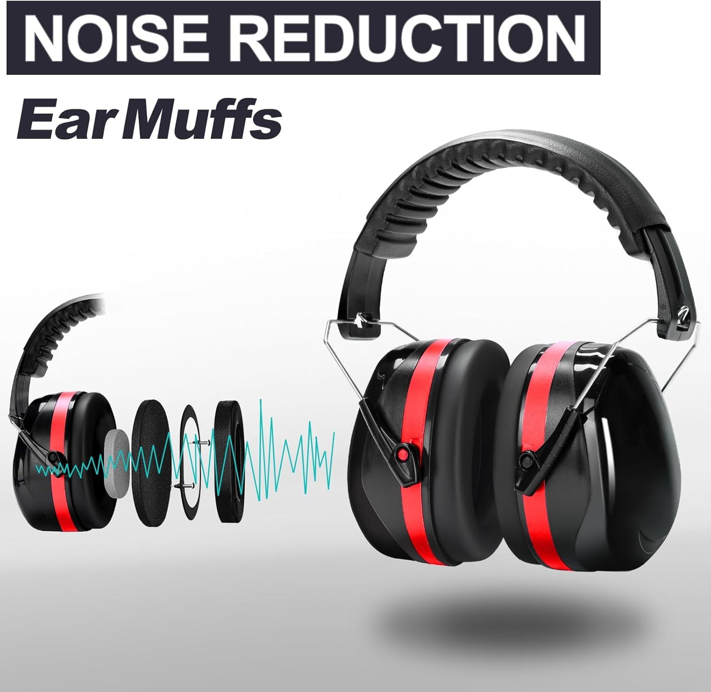 Yewltvep Complete Shooting Range Ear Protection Kit with Earmuffs, Glasses, Earplugs, and Case
