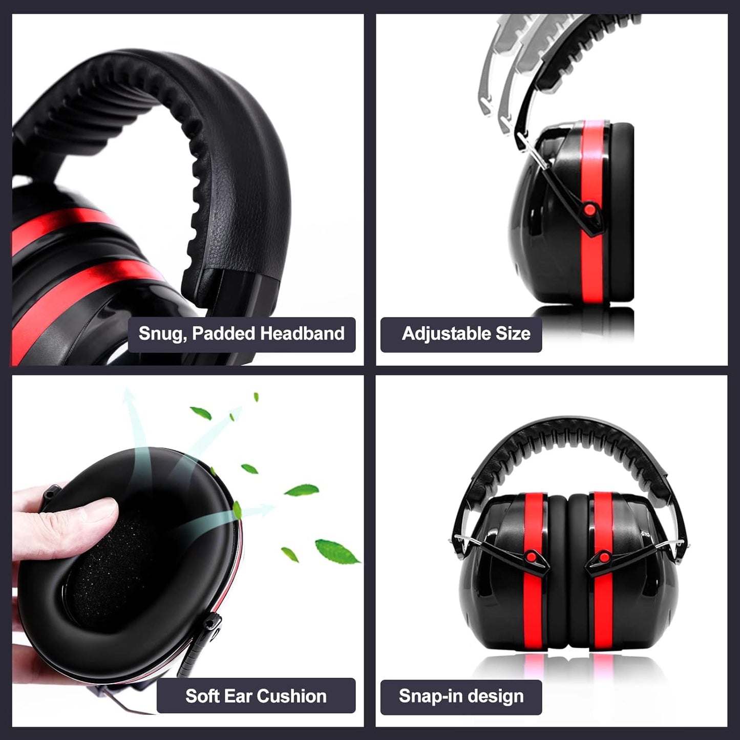 Yewltvep Complete Shooting Range Ear Protection Kit with Earmuffs, Glasses, Earplugs, and Case