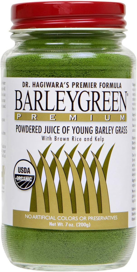 YH International Dr. Hagiwara's Premium Barley Green Powder with Brown Rice and Kelp - Organic Superfood Supplement