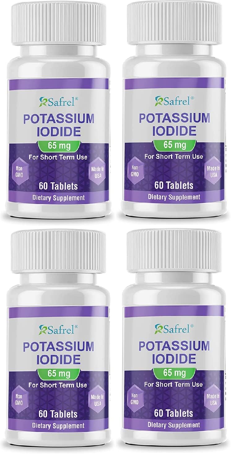 YODO Naciente Potassium Iodide Tablets 65 mg - Thyroid Support, Non-GMO, Made in USA - 240 Tablets