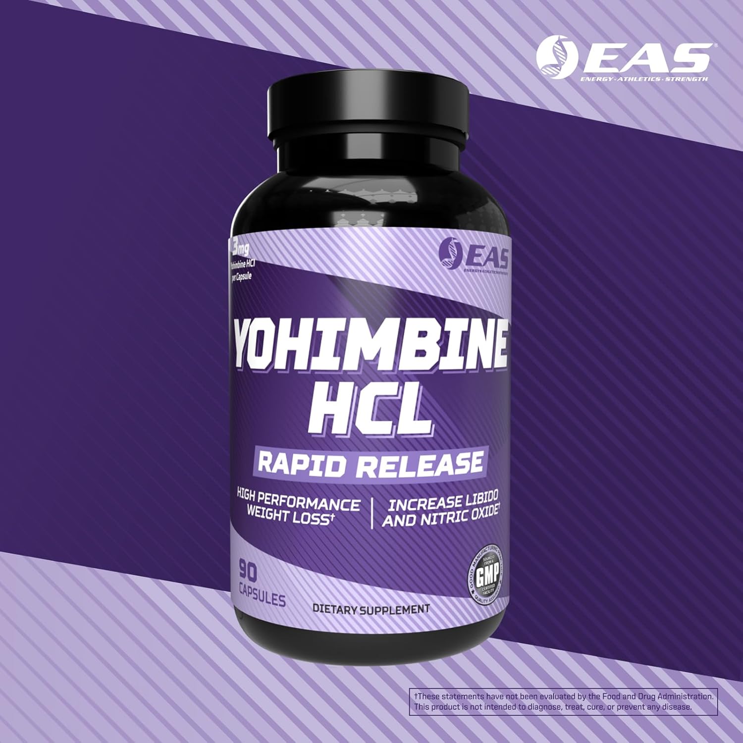Yohimbine HCL Capsules with Rapid Release Technology for Enhanced Weight Loss & Athletic Performance