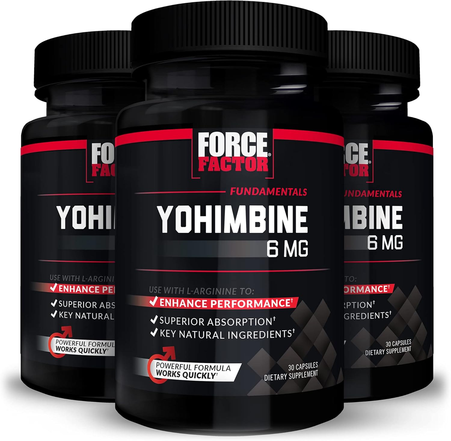 Yohimbine Supplement for Men - Enhanced Performance Formula with Yohimbe Bark Extract, 6mg Yohimbine Capsules, 90 Count (3-Pack)