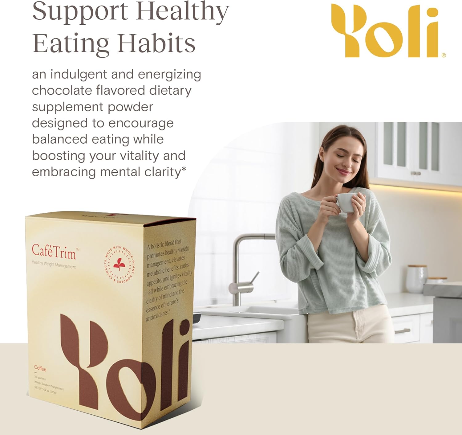 Yoli® CaféTrim Coffee Flavored Powder - Suppresses Food Cravings