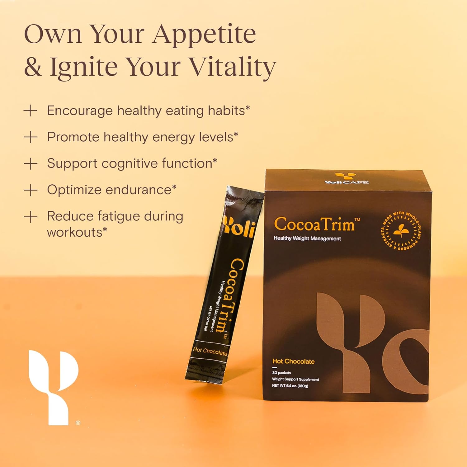 Yoli® CocoaTrim - Chocolate Flavored Supplement Powder for Suppressing Food Cravings