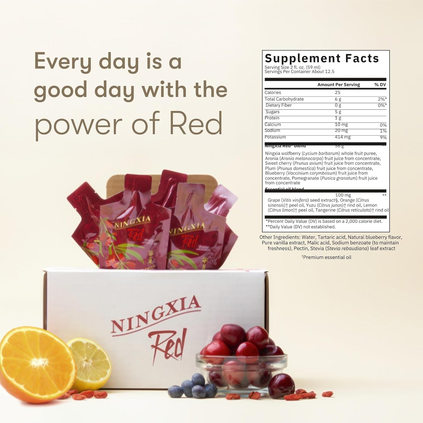 Young Living Ningxia Red Dietary Supplement - 30 Pack, 2 fl oz Each - Boost Energy, Strengthen Immunity, Rejuvenate Cells