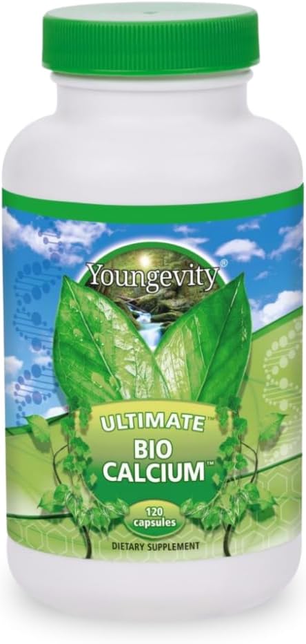 Youngevity Bio Calcium Plus - Chelated Calcium & Magnesium with Essential Minerals for Strong Bones - 120 Capsules