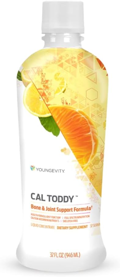 Youngevity Cal Toddy™ Liquid Supplement - High Potency Calcium, Magnesium, Vitamins D-3, Zinc, Copper, Potassium, Boron, Trace Minerals - Bone Health Support - 32 Fl Oz