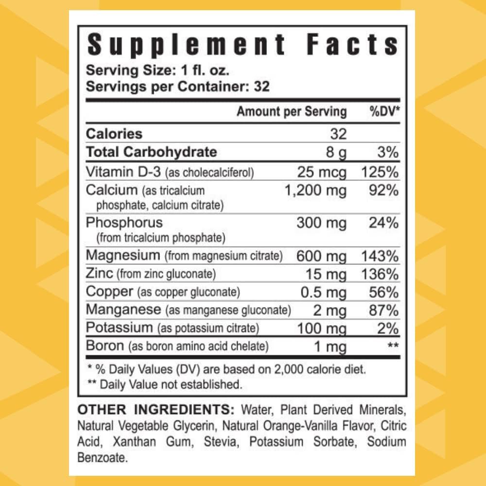 Youngevity Cal Toddy Liquid Supplement - High Potency Calcium and Magnesium with Essential Vitamins and Minerals - Bone Health Support - 32 Fl Oz (Pack of 6)