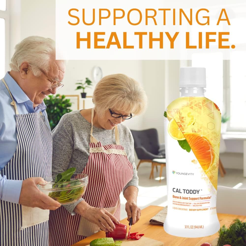 Youngevity Cal Toddy™ Liquid Supplement - High Potency Calcium, Magnesium, Vitamins D-3, Zinc, Copper, Potassium, Boron, Trace Minerals - Bone Health Support - 32 Fl Oz