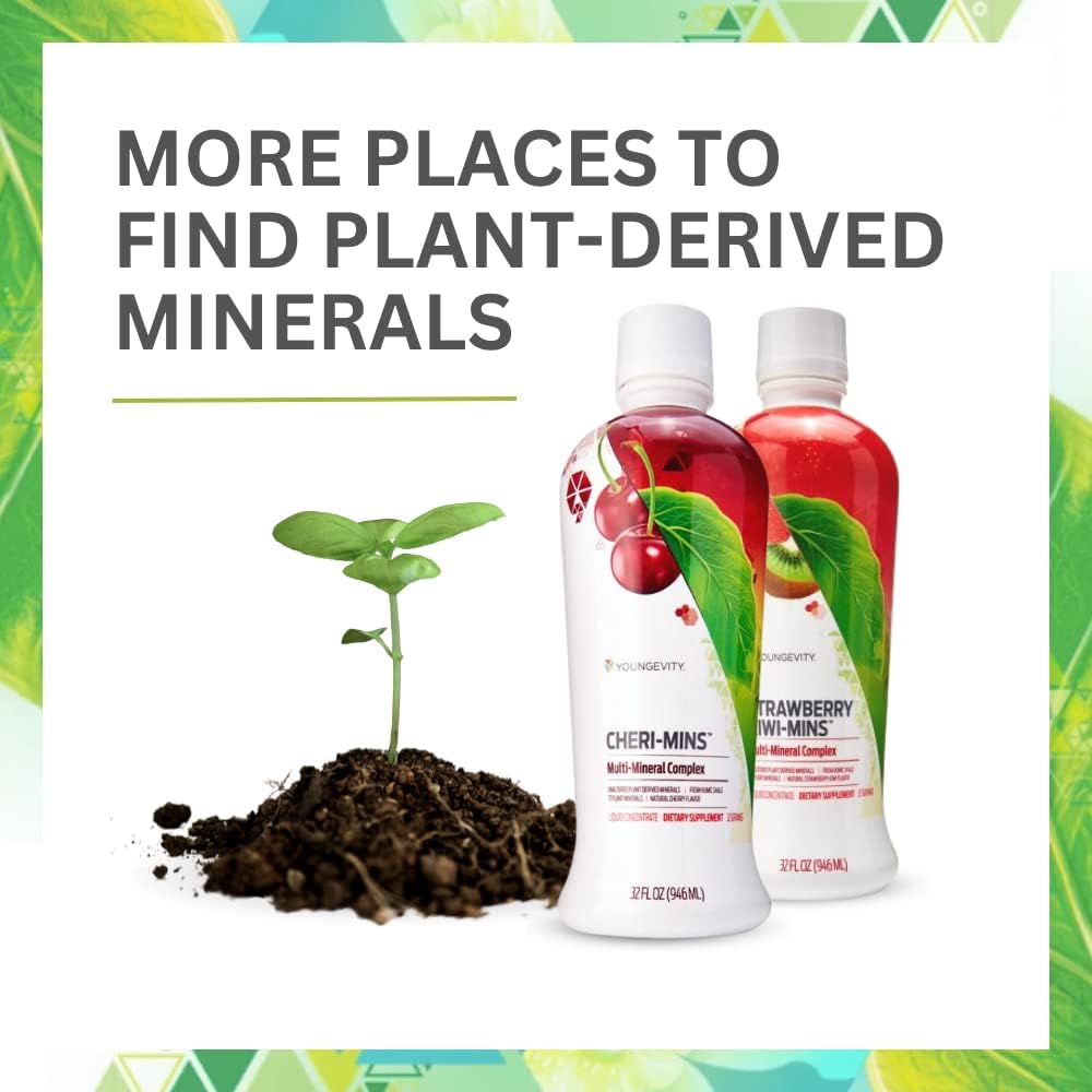 Youngevity Liquid Mineral Supplement - 77+ Natural Trace Minerals - 19,000mg Plant Minerals - Colloidal Form Humic Shale - 32 oz Bottle