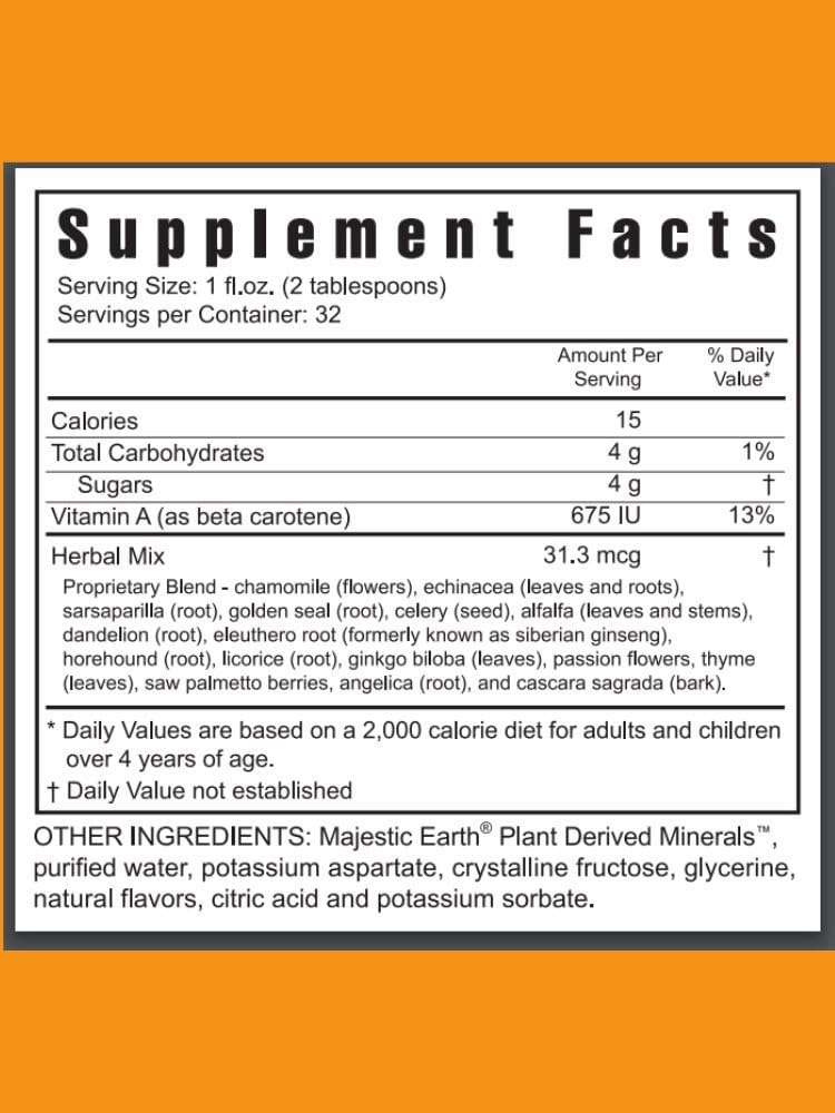 Youngevity Majestic Earth Herbal Rainforest 32oz - Ultimate Multi-Herbal Mineral Complex Immune Support Gluten-Free Supplement