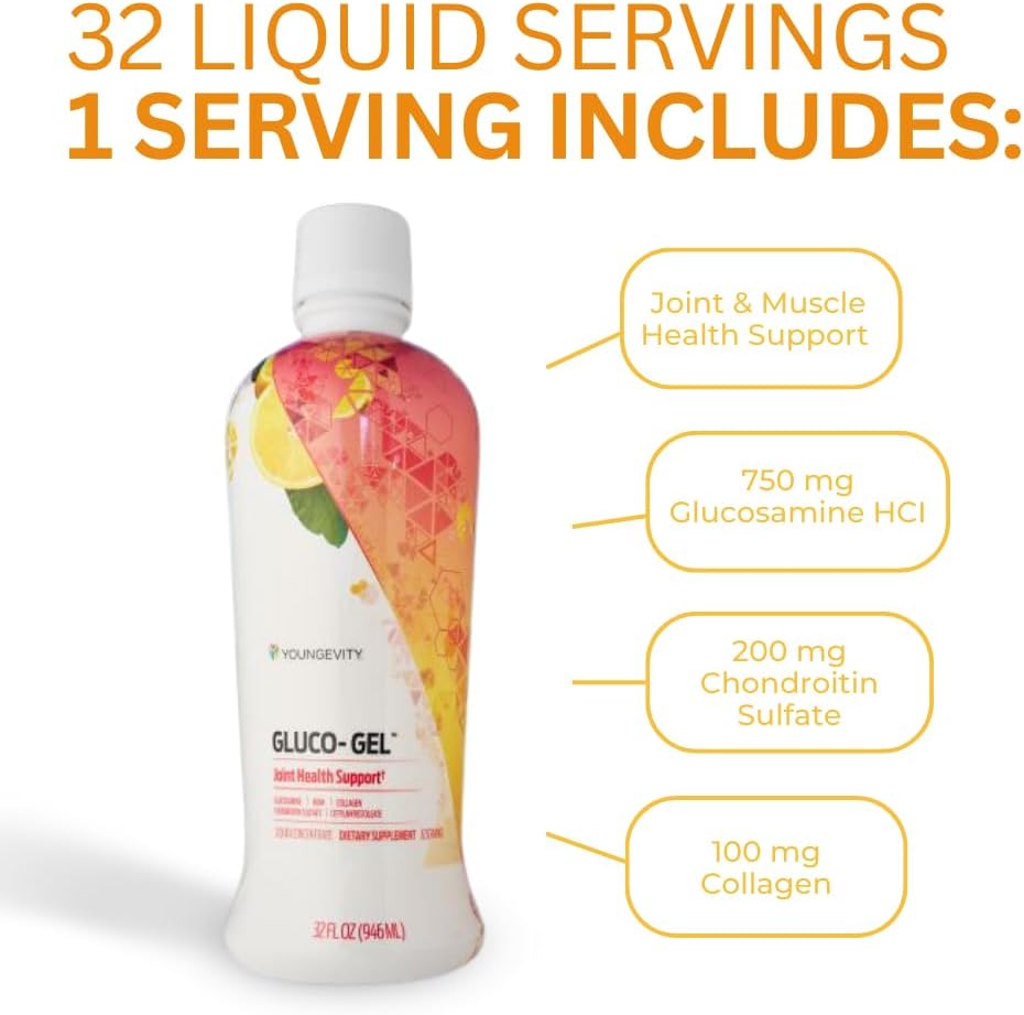 Youngevity Majestic Earth Liquid GLUCO-Gel Supplement - 128 FL OZ Total