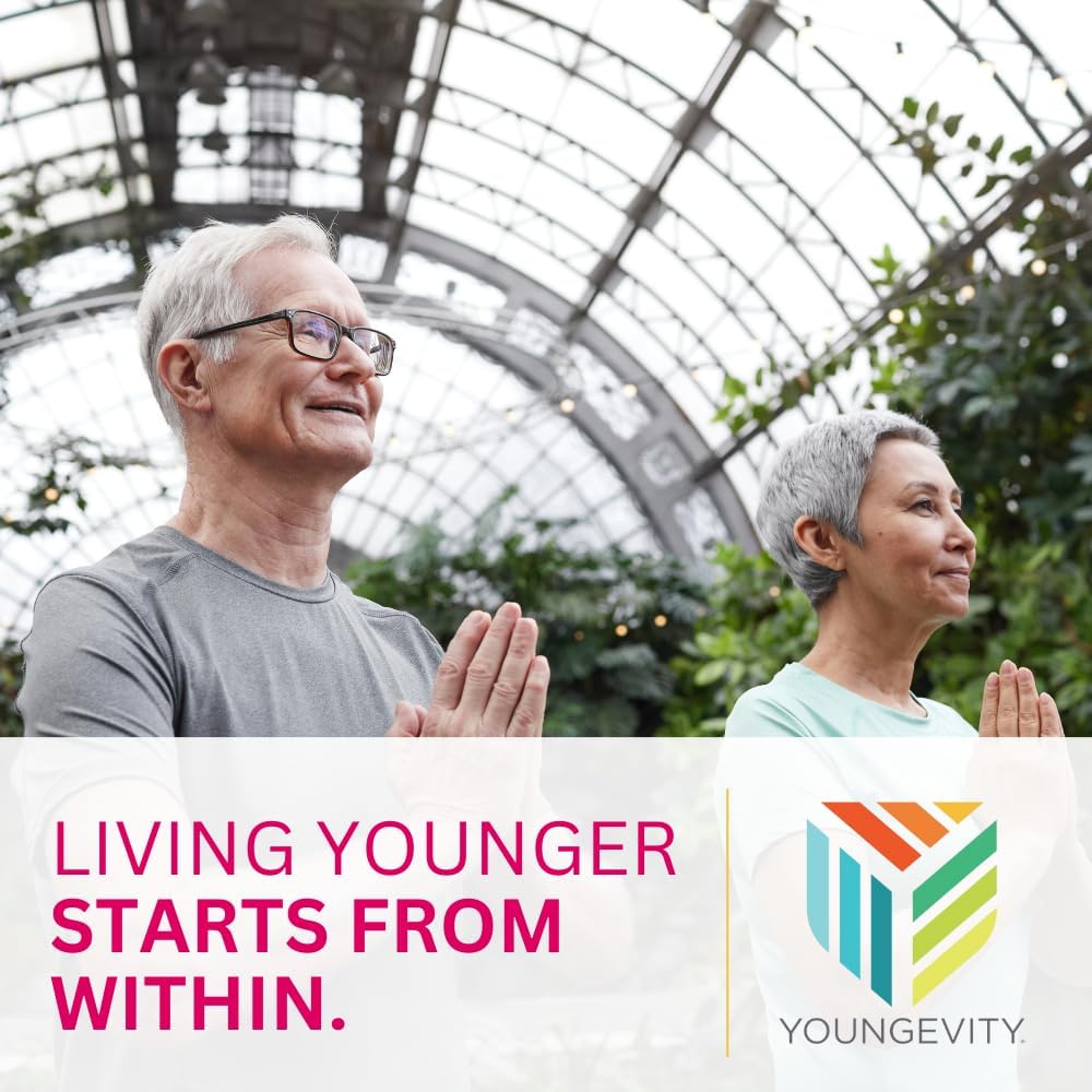 Youngevity Renu iQ™ Supplement with Resveratrol, Grape Skin, Bacopa Monnieri, Rhodiola Root, Polygonum Cuspidatum Root for Brain Boost and Anti-Aging - Natural Energy (312g)