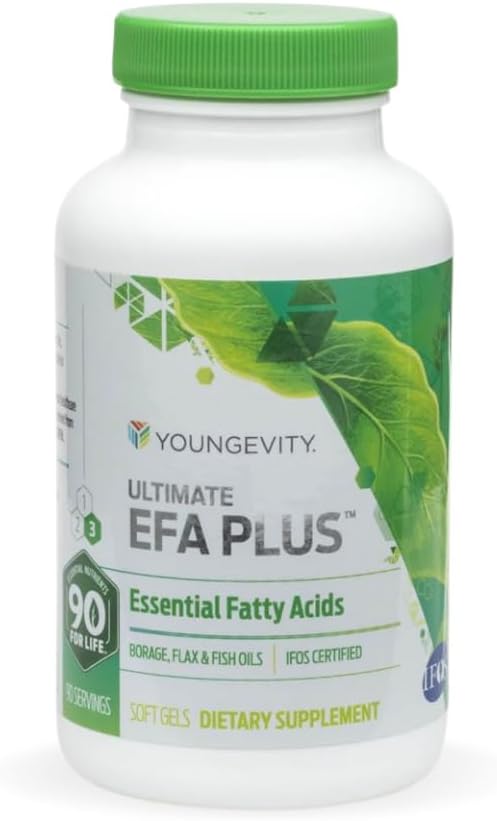 Youngevity Ultimate EFA Plus: 90 Soft Gels, Essential Fatty Acids Supplement