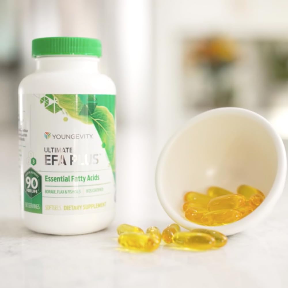 Youngevity Ultimate EFA Plus: 90 Soft Gels, Essential Fatty Acids Supplement