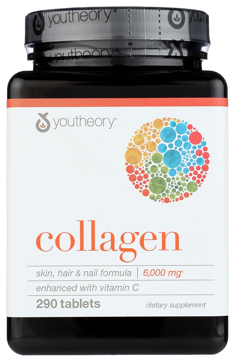 YOUTHEORY Advanced Formula 1 2 3 Collagen Dietary Supplement, 290 Tablets