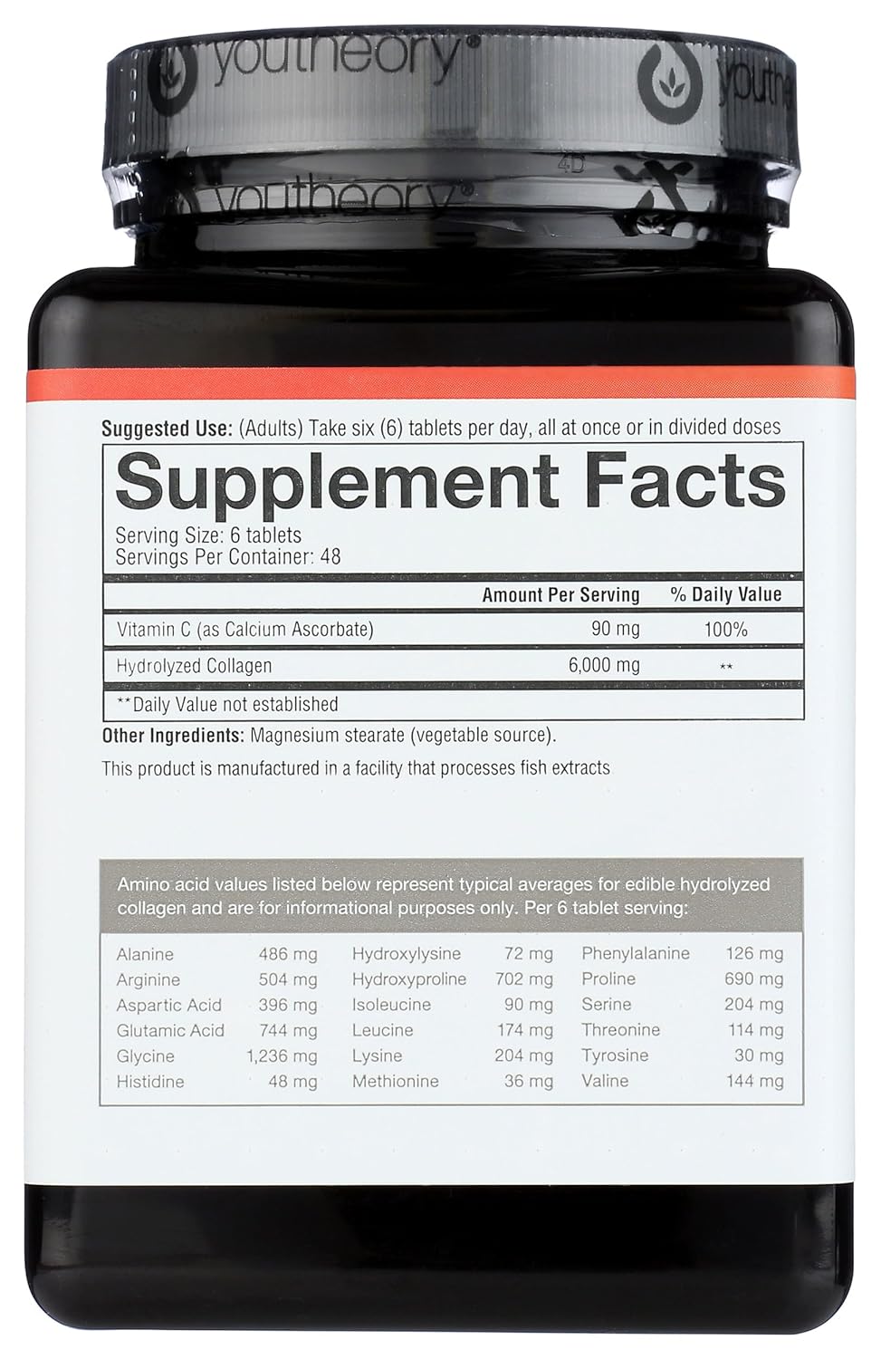 YOUTHEORY Advanced Formula 1 2 3 Collagen Dietary Supplement, 290 Tablets