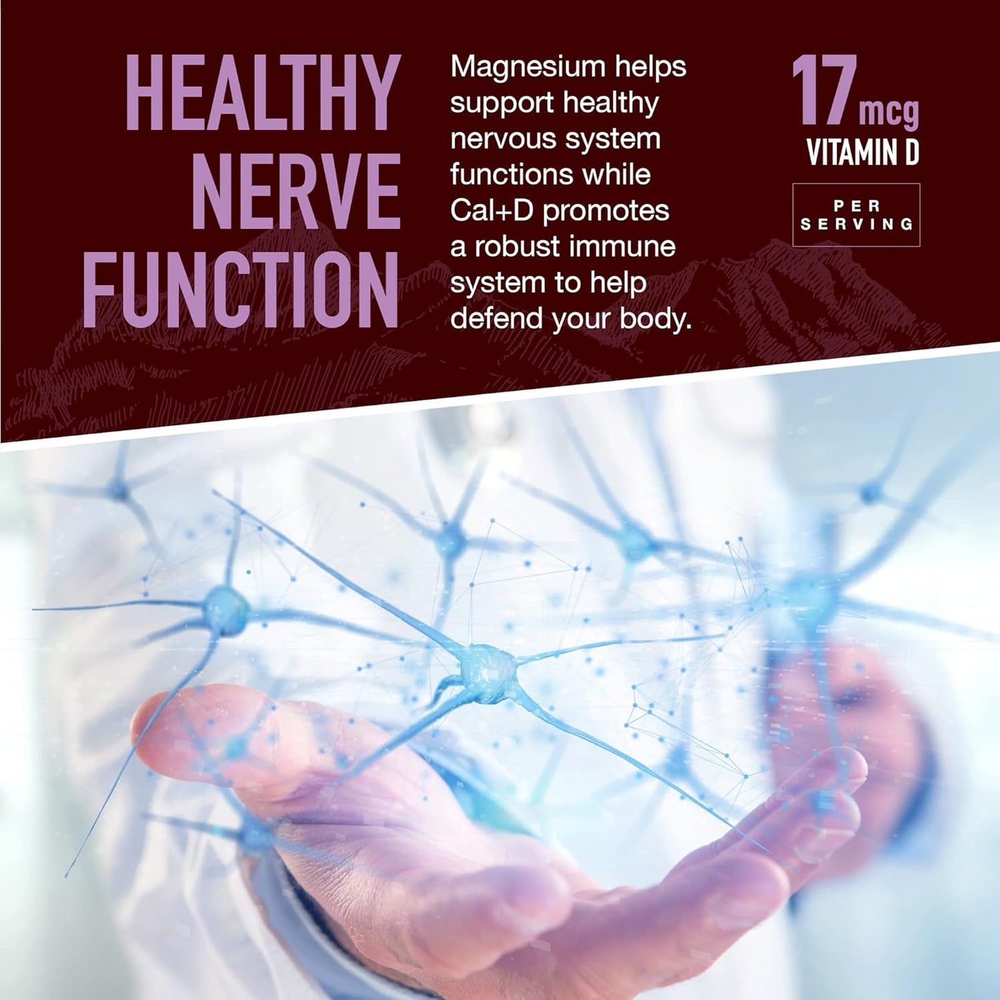 YUM-V'S Strong Earth Calcium, Magnesium, Vitamin D3 Gummies - 90 Count - Kosher Certified - Bone Health Supplement for Women & Men