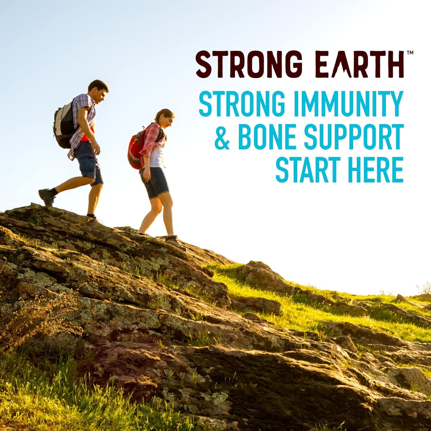 YUM-V'S Strong Earth Calcium, Magnesium, Zinc and Vitamin D Gummies (90 Count) Calcium Gummies with Vitamin D3 + Zinc & Magnesium Supplements, Delicious Bone Health Gummy Supplements