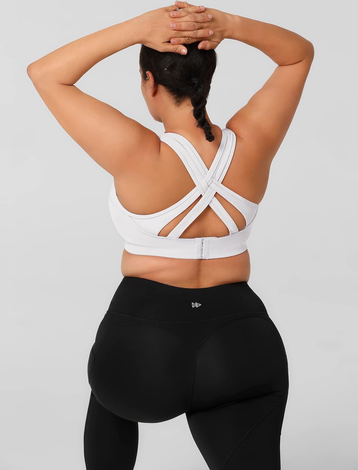 Yvette High Impact Sports Bra with Criss Cross Back for Plus Size Women - Ideal for Running & Fitness