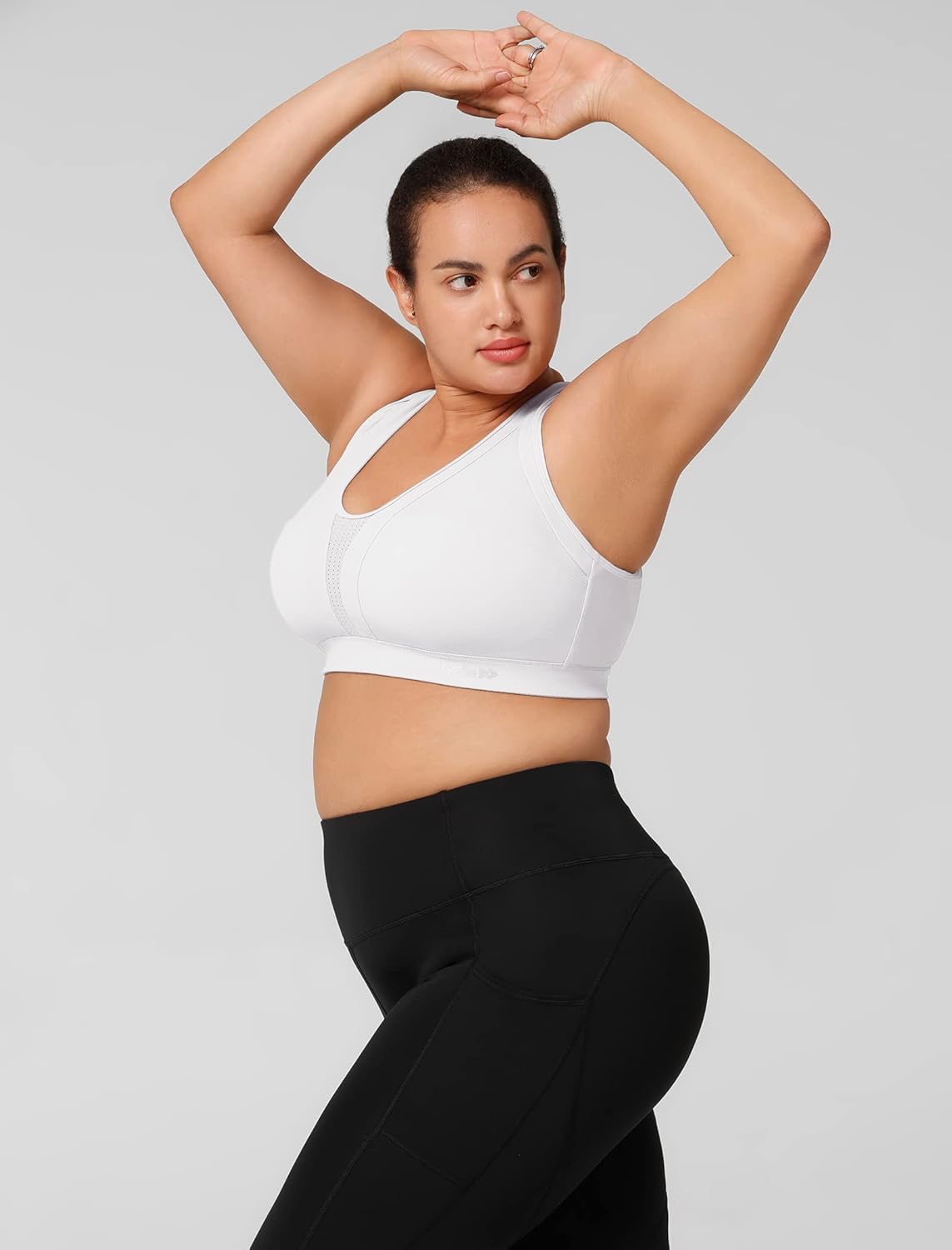 Yvette High Impact Sports Bra with Criss Cross Back for Plus Size Women - Ideal for Running & Fitness