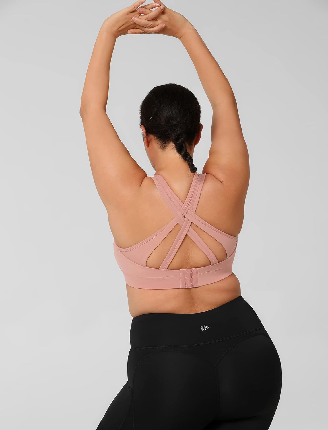 Yvette Women's Plus Size High Impact Sports Bra with Criss Cross Back for Sexy Running