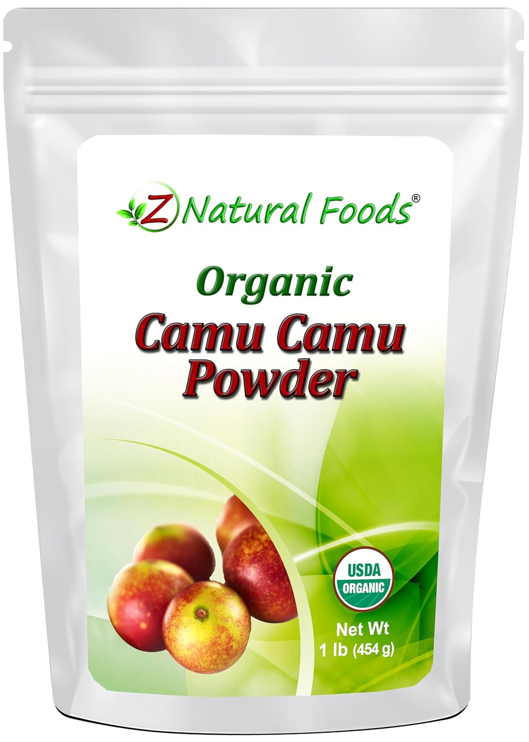 Z Natural Foods Organic Camu Camu Powder - Immune Support & Mood Boost - Superfood Powder for Smoothies & Recipes - Raw, Vegan, Non-GMO - 1 lb