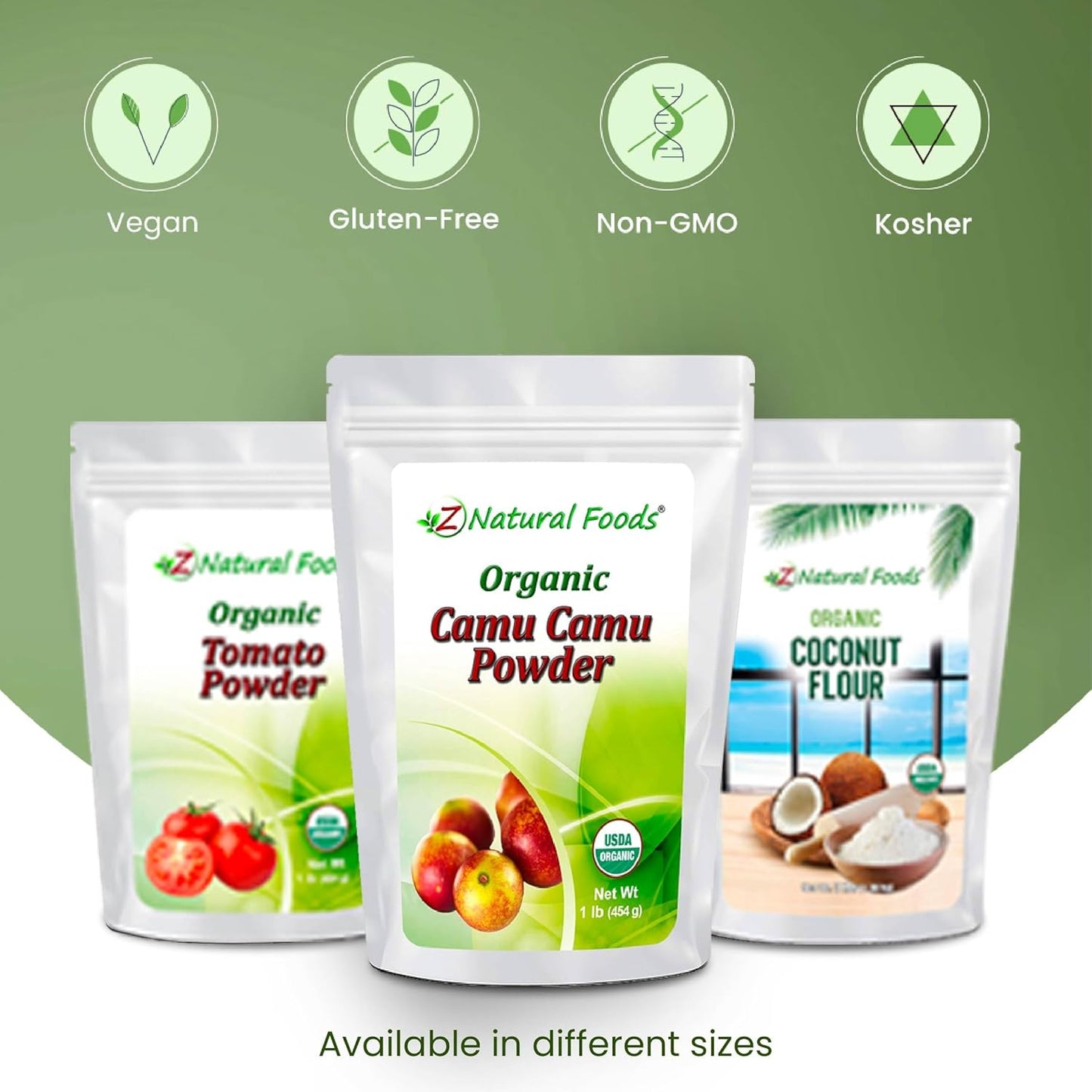 Z Natural Foods Organic Camu Camu Powder - Immune Support & Mood Boost - Superfood Powder for Smoothies & Recipes - Raw, Vegan, Non-GMO - 1 lb