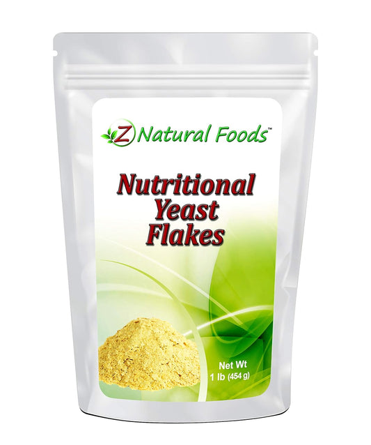Z Natural Foods Premium Nutritional Yeast Flakes - Enriched with B Vitamins - Gluten Free, Vegan - 1 lb - Ideal for Plant-Based Diets
