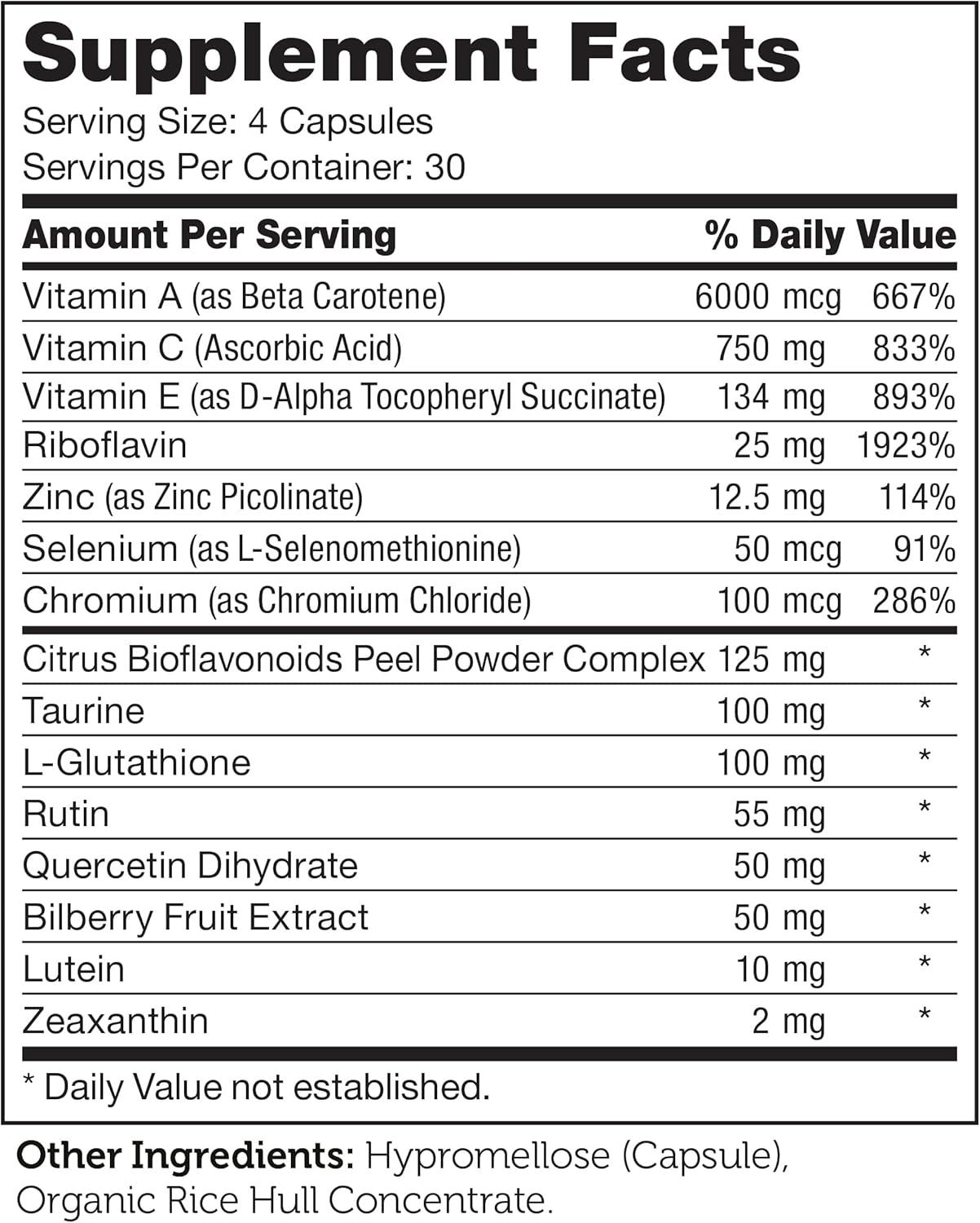 Zahler AccuVision Eye Health Supplement - 120 Capsules, Advanced Formula