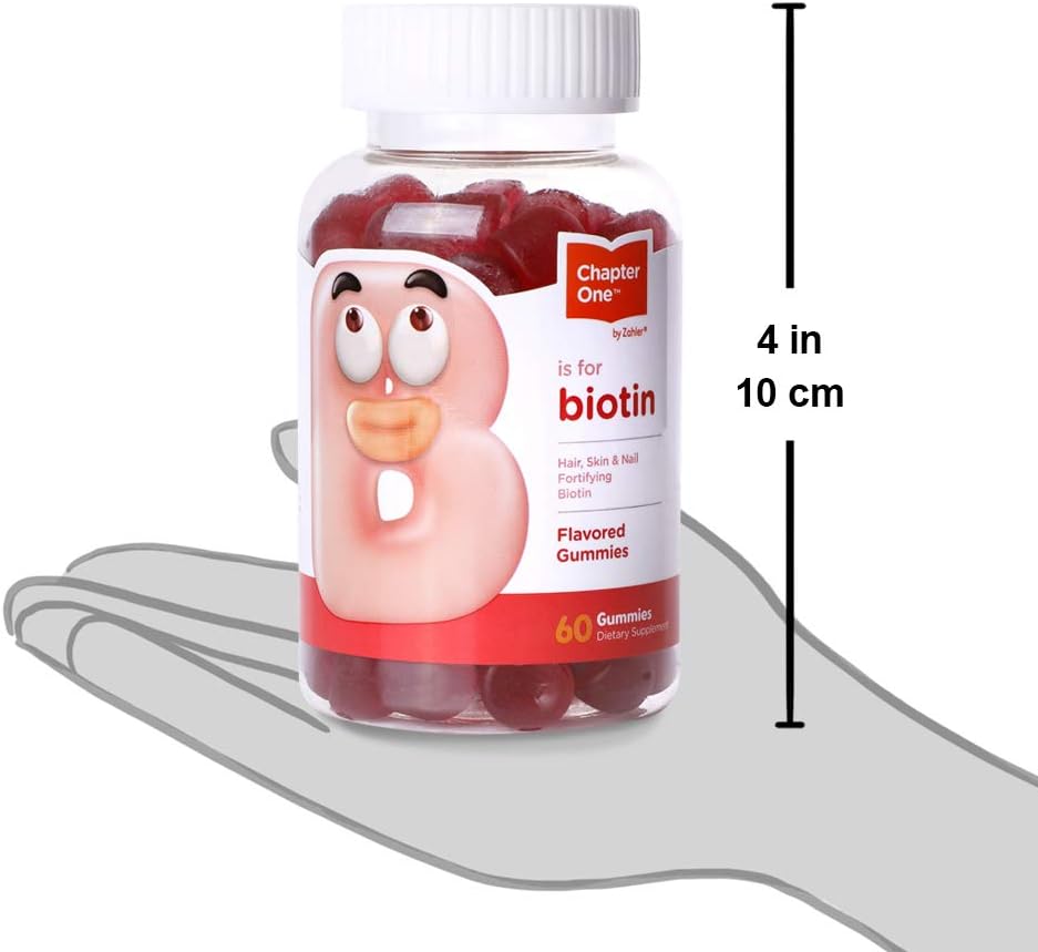 Zahler Biotin Gummies for Hair Skin and Nails, Kosher Certified, 60 Flavored Gummies