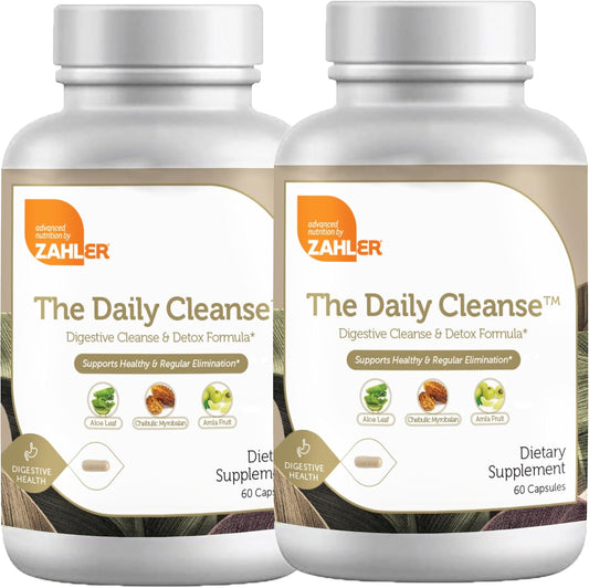 Zahler Daily Cleanse 120 Capsules, Digestive Cleanse & Detox Formula for Healthy Elimination