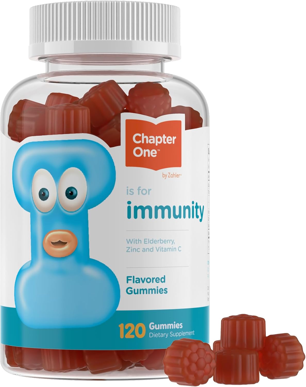 Zahler Immune Support Gummies for Kids & Adults - Vitamin C, Zinc, & Elderberry (120 Gummies) Kosher & Made in USA