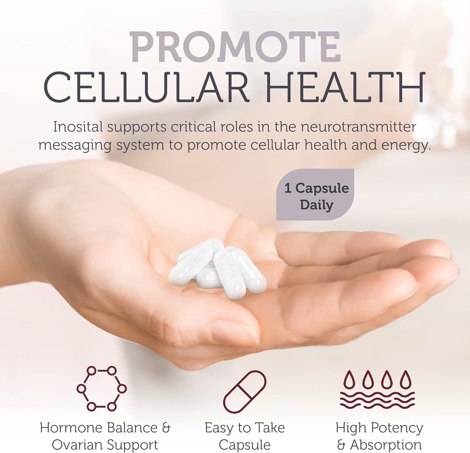 Zahler Inositol Capsules 1000mg for Women - Mood & Nervous System Support - Hormone Balance & Ovarian Function - Kosher, Gluten & Dairy Free - 120 Count