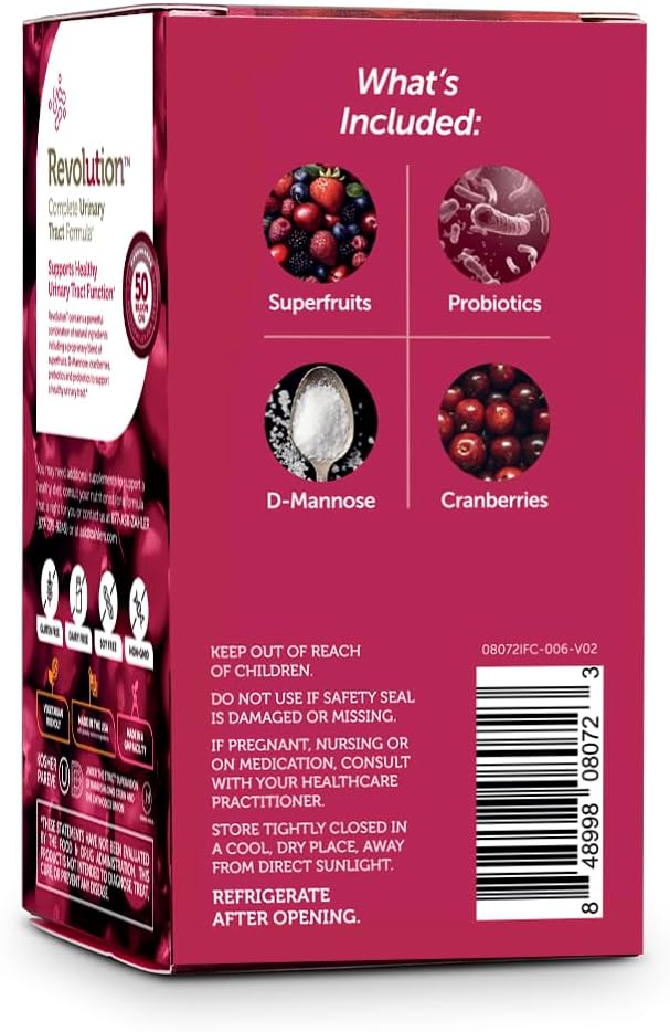 Zahler UT Revolution Cranberry Concentrate Pills with D-Mannose and Probiotics for Urinary Tract and Bladder Health, 120 Caps - Kosher
