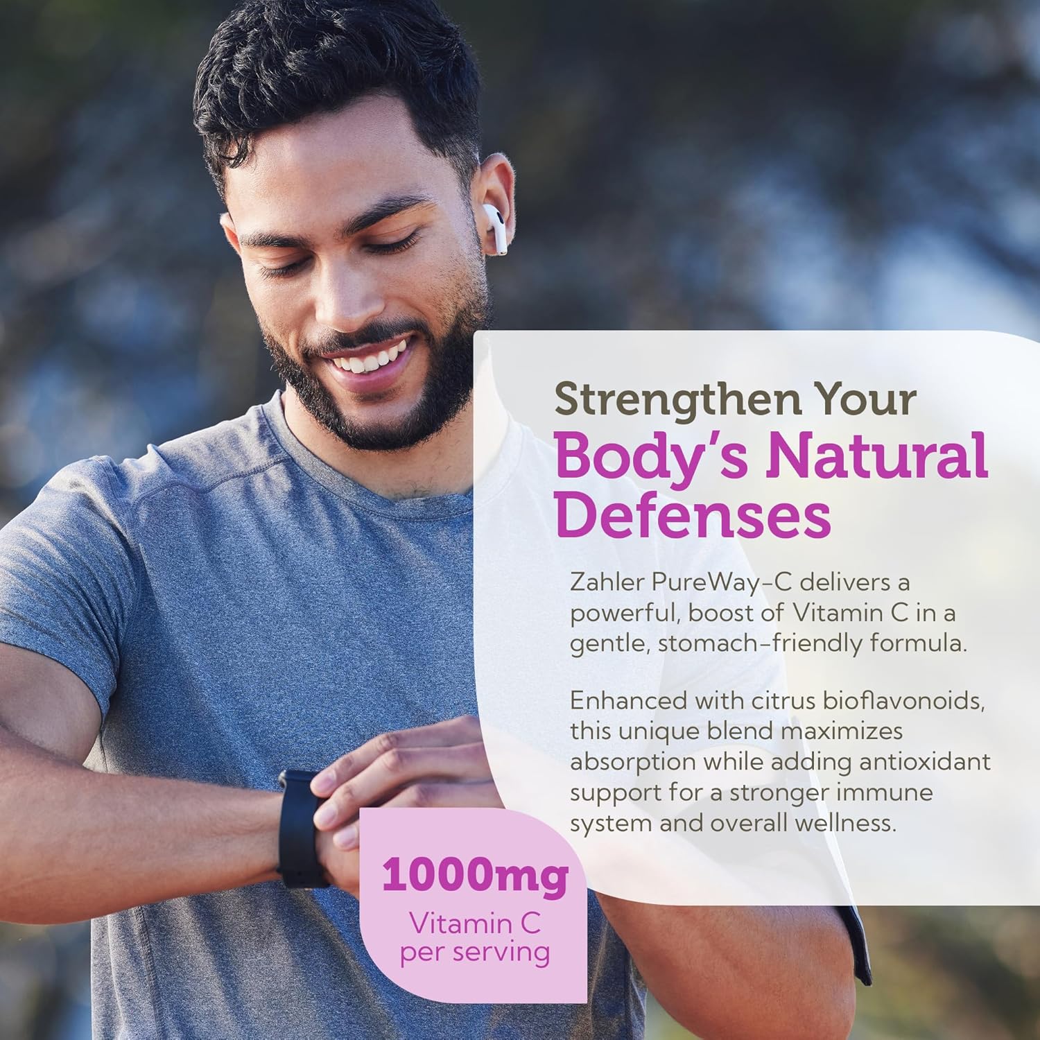 Zahler Vitamin C 1000mg Tablets with Bioflavonoids - High Potency Immune Support Supplement for Women & Men - Gentle on Stomach - Gluten Free - 90 Count