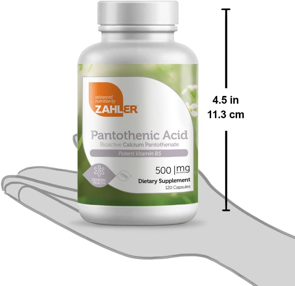 Zahlers Pantothenic Acid Capsules - 120 Count
