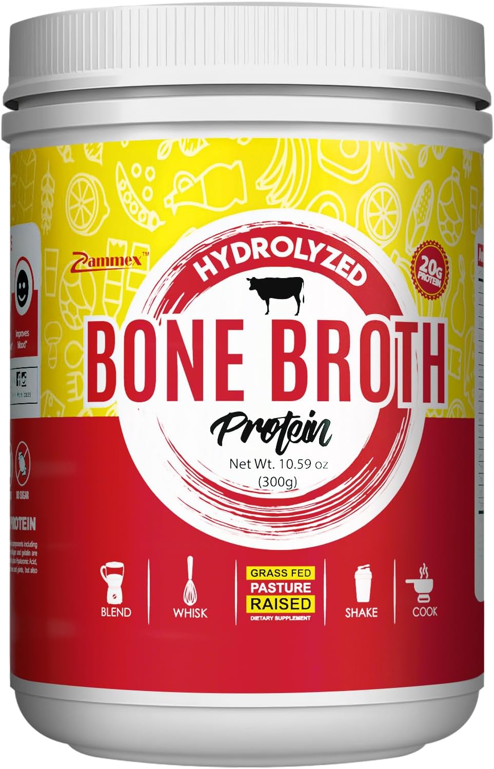 Zammex Bone Broth Packets and Protein Powder Combo - 300g