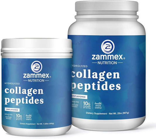 Zammex Collagen Peptides Powder Unflavored Bundle - 150 Servings