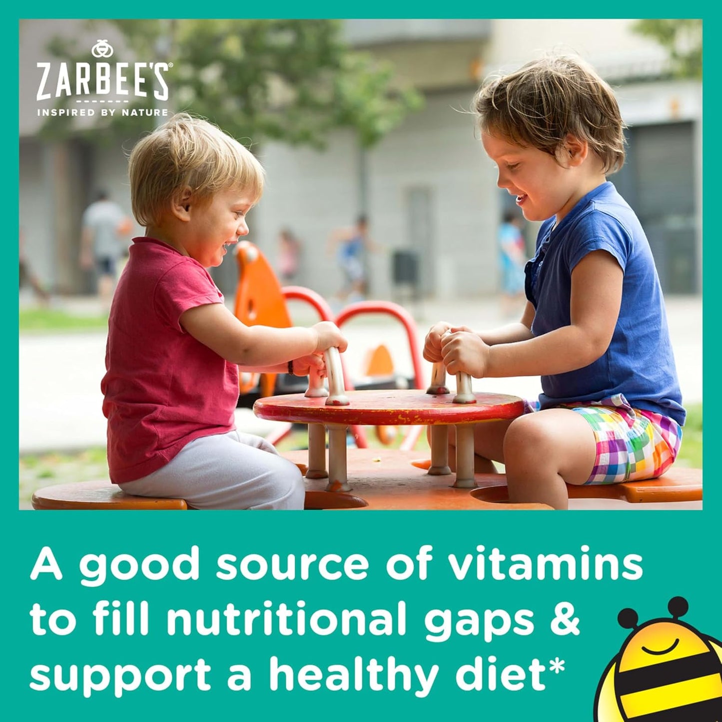 Zarbee's Toddler Multivitamin with Vitamin A, C, D3 & B-complex, Chewable, Gluten-Free, Soy-Free, Nut-Free, Dairy-Free, Natural Fruit Flavors, 2-3 Years, 110 Count