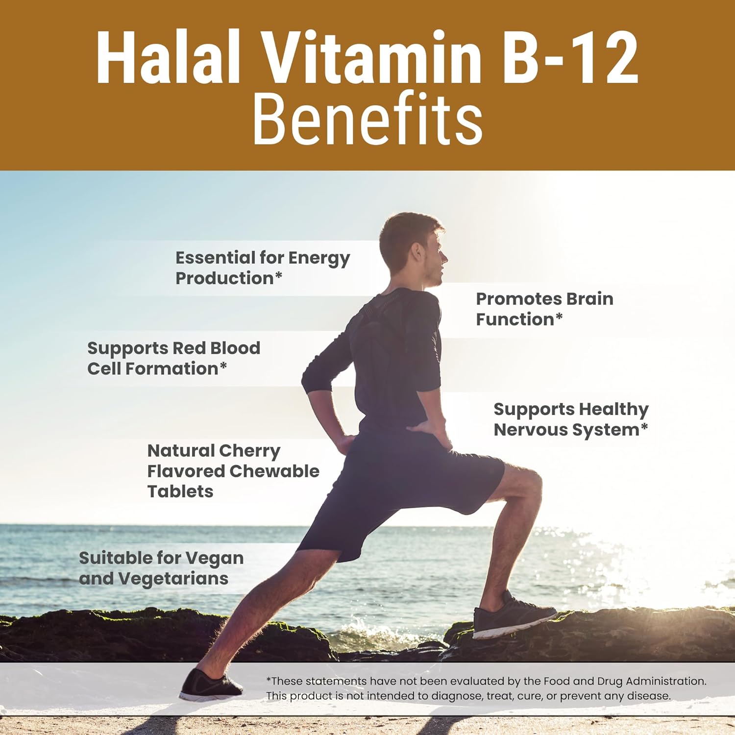 Zaytun Halal Vitamin B12 1000mcg for Energy, Metabolism, and Nervous System - Vegetarian & Vegan - Dairy-Free - 4 Months Supply USA Made
