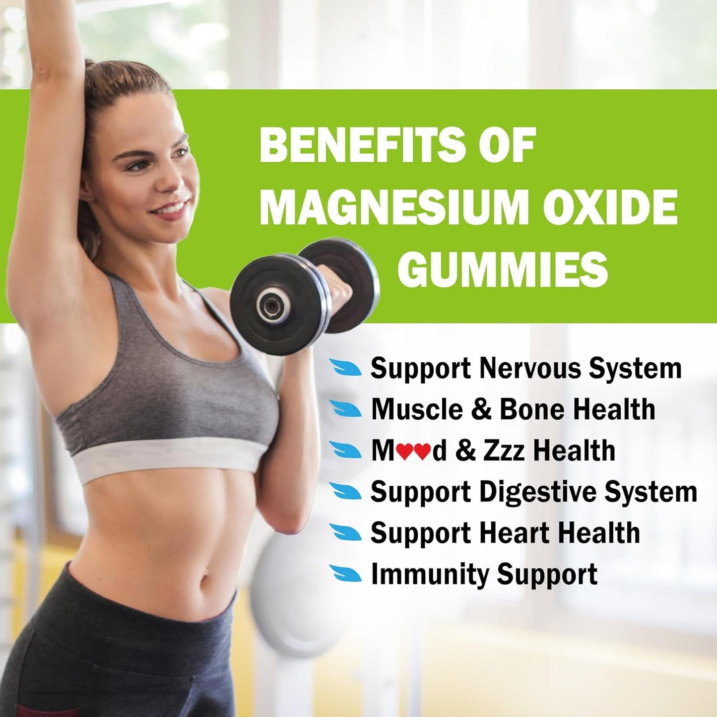 ZA'ZA K ORGANICS Magnesium Oxide Gummies with Ashwagandha & Vitamin B12 - 500mg for Sleep & Health - Vegan Chewable Supplement - 60 Count