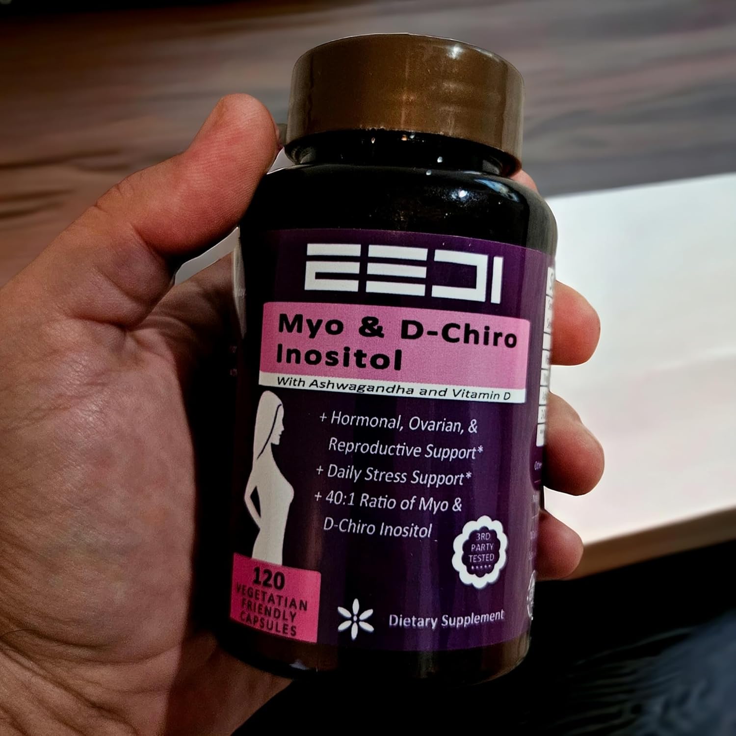 ZED1 Myo & D-Chiro Inositol Capsules for PCOS & Fertility with Ashwagandha & Vitamin D3 - Women's Hormonal & Ovarian Support