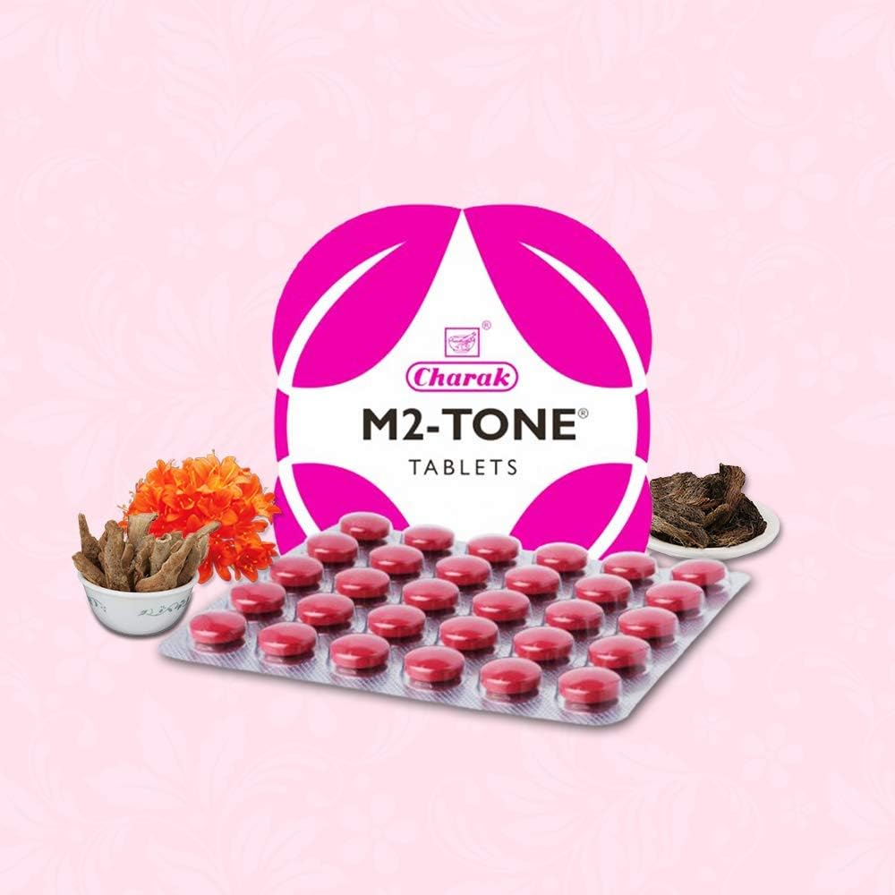 Zeeke Charak Pharma M2Tone Tablets - 90 Tablets for Irregular Menstruation | Women's Health & Wellness